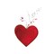 Transpac Stained Glass Red Heart Decorative Object for Home Love Decorations Perfect for Valentines Day